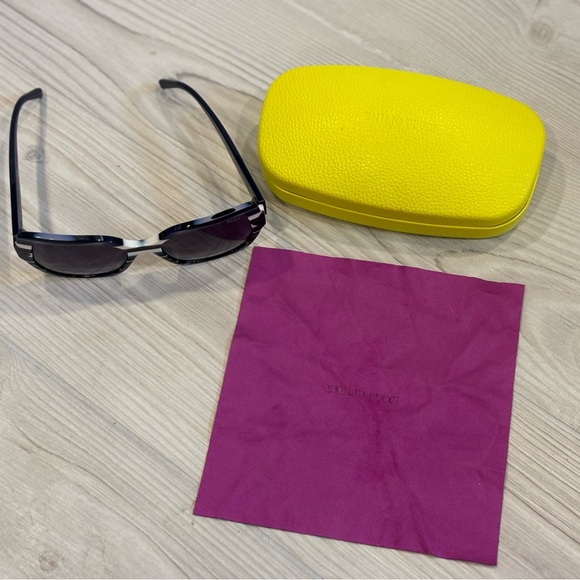 Emilio Pucci EP70 Striped Oversized Sunglasses 56-18 Italy Statement Frame w/Cas main image 3